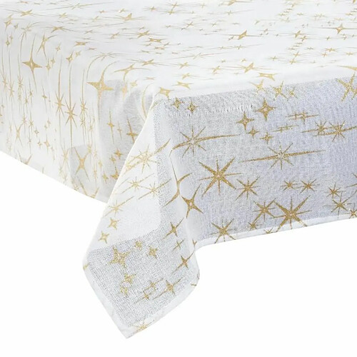 Nappe Motif Étoiles Colorama 140x240cm Blanc