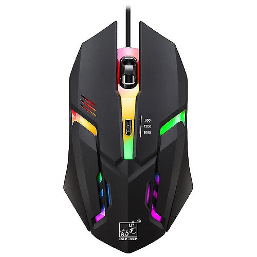 Universal K2 800/1200/1600DP souris réglables Backlit USB Photoelectric Glow Gaming Mouse Optical