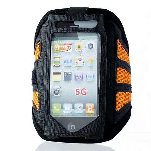 Amahousse Brassard sport pour iPhone 5 orange en tissu sangle réglable