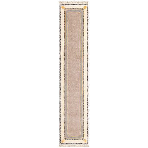 Vidal Tapis de couloir en laine 399x84 beige Darya