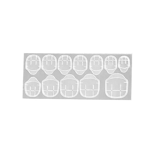 Autocollant Adhésif Double Face Outil De Décoration D'art De Colle à Ongles Transparente 24 Pièces