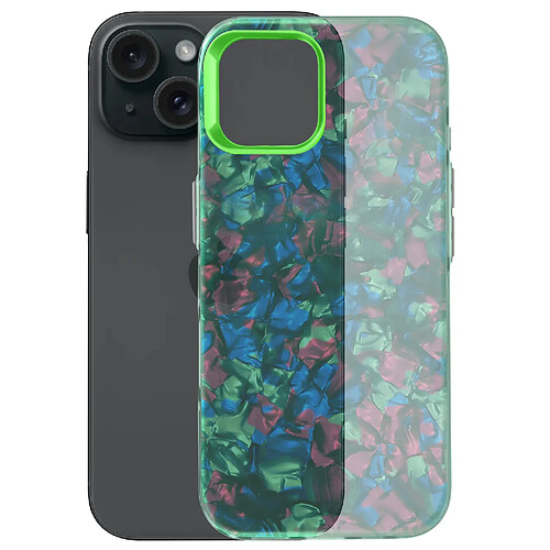 Avizar Coque pour iPhone 15 Antichoc Souple Tutti Frutti Vert