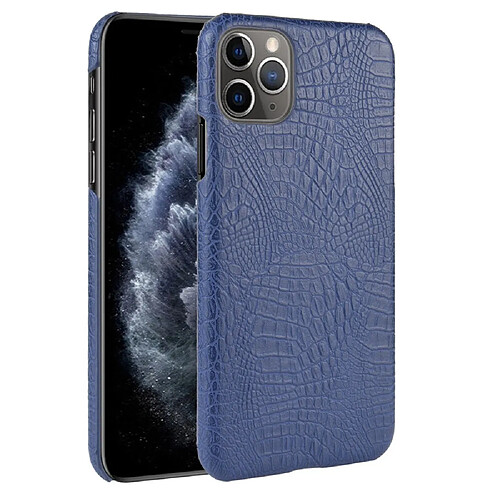 Wewoo Coque Rigide Pour iPhone 11 Pro Crocodile antichoc Texture PC + Etui PU Bleu