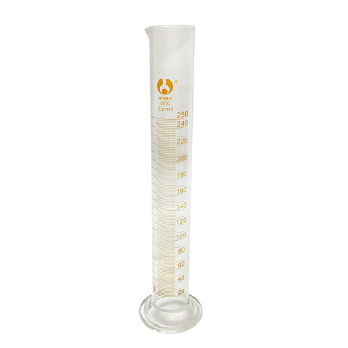 Bec Gradué Professionnel De Laboratoire De Chimie De Cylindre De Mesure En Verre 250ml