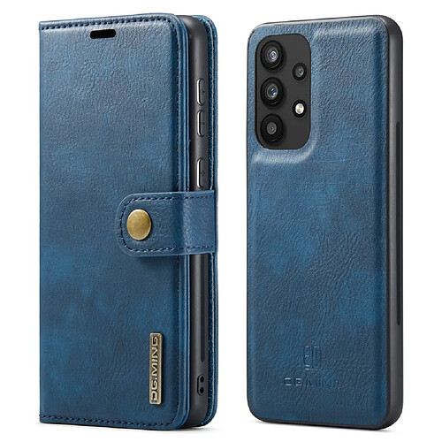 Etui en PU DG.MING magnétique avec support bleu pour votre Samsung Galaxy A33 5G