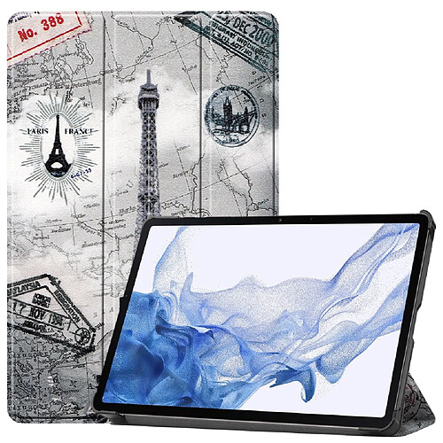 Etui en PU fonction veille/réveil automatique avec support la tour pour votre Samsung Galaxy Tab S8