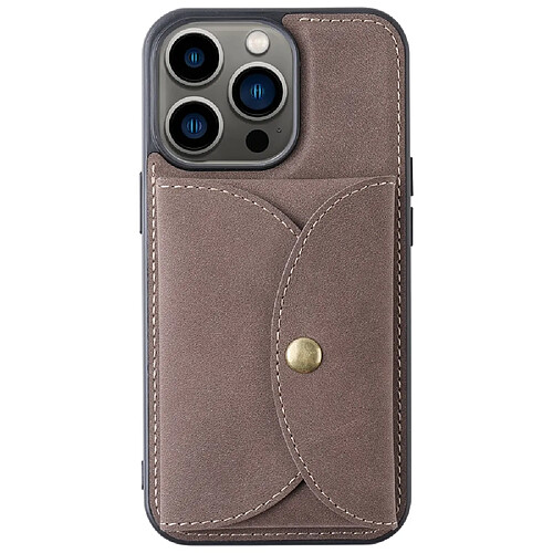 Coque en TPU + PU VILI magnétique, détachable 2-en-1 avec porte-carte marron pour votre iPhone 13 Pro Max 6.7 pouces