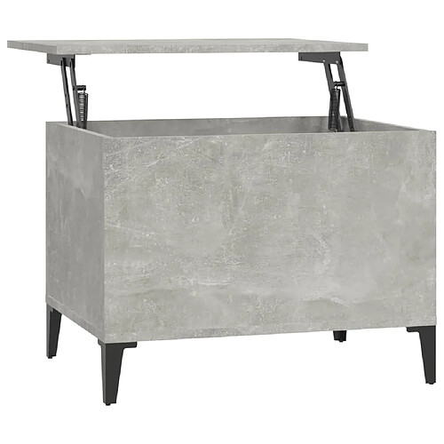 ComfortXL Table Basse Gris Béton 60x44,5x45 Cm Bois D'ingénierie