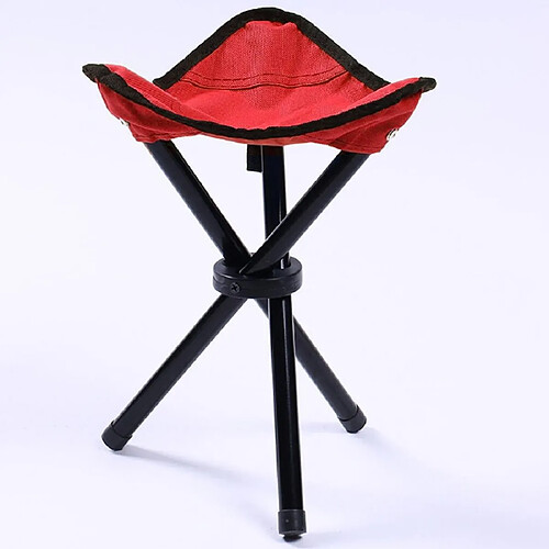 Wewoo Randonnée Camping en plein air Pêche Tabouret Pliant Portable Chaise Triangle Charge maximale 100KG Pliante Taille 22 x 22 x 31cm Rouge