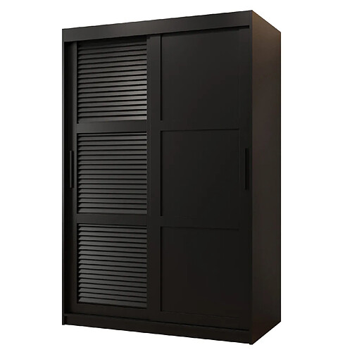 Abiks Meble Armoire Zaluzja 3 à Portes Coulissantes 200/120/62 2 Portes (noir)