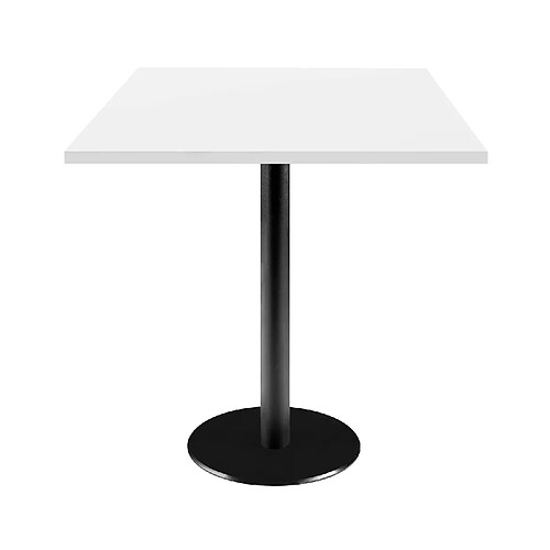 Restootab Table 70x70cm - modèle Rome blanc uni