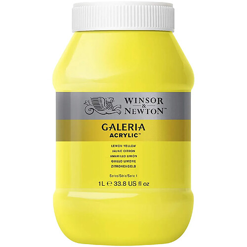 Winsor & Newton Galeria Acrylic Medium d?empâtement, Jaune Citron, 1000ml - Acrylfarbe