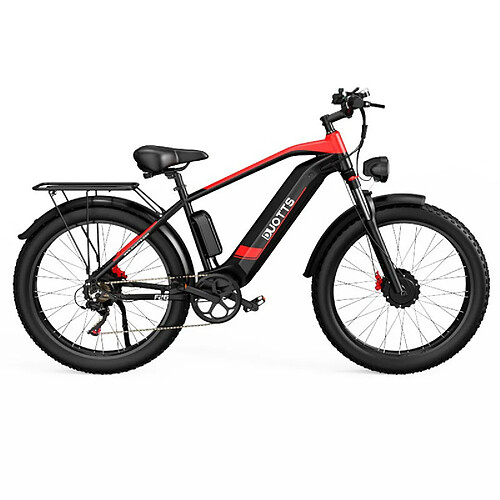 DUOTTS F26 Vélo de montagne électrique 750W *2 doubles moteurs 48 V 17,5 Ah Batterie LG 26 * 4,0 pouces Gros pneus - Noir