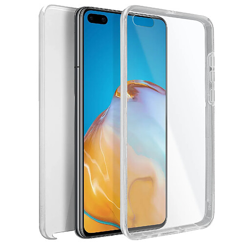 Avizar Coque Huawei P40 Pro Arrière Rigide + Avant Souple Transparent