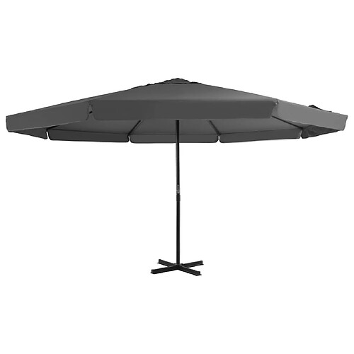 ComfortXL Parasol D'extérieur Avec Mât En Aluminium 500 Cm Anthracite