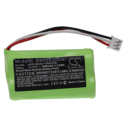 vhbw Batterie remplacement pour Nvidia HFR-50AAJY1900x2(B), HRLR15/51 pour console de jeux (1800mAh, 2,4V, NiMH)