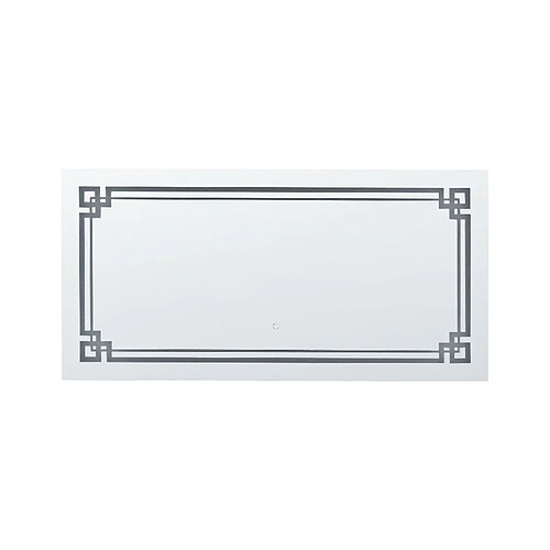 Beliani Miroir LED AVRANCHES 120 cm Argenté