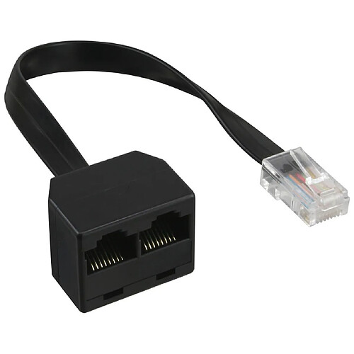 InLine Distributeur ISDN 1x RJ45 mâle à 2x RJ45 fem. sans résistance de pull-up, 15cm