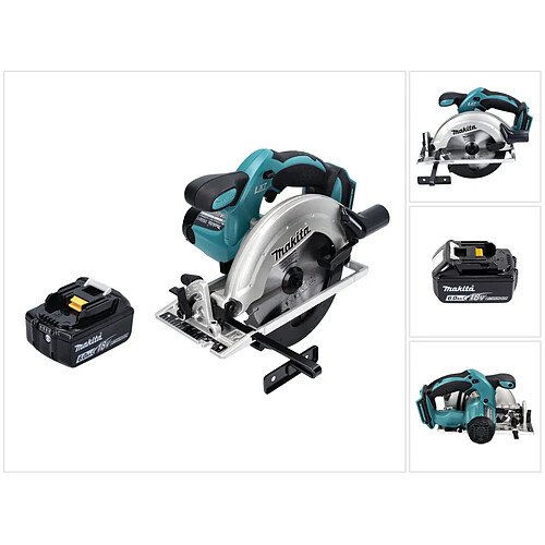 Makita DSS 611 G1 Scie circulaire sans fil 18 V 165 mm + 1x Batterie 6,0 Ah - sans chargeur