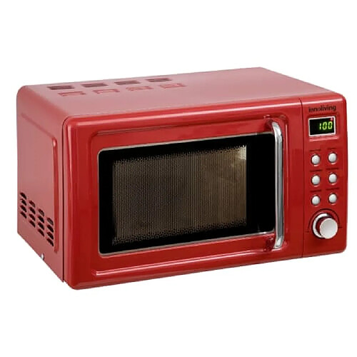 INN861R Micro Ondes 20L 700W Panneau de Commande Numérique Avec Affichage Acier Rouge