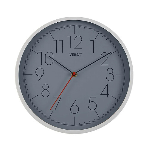 Horloge Murale Versa Gris Plastique (4,3 x 30,5 x 30,5 cm)