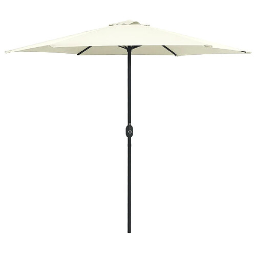 ComfortXL Parasol D'extérieur Et Mât En Aluminium 270x246 Cm Blanc Sable