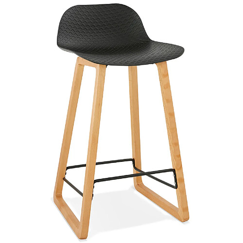 Alterego Tabouret snack mi-hauteur 'MAKI MINI' noir style scandinave