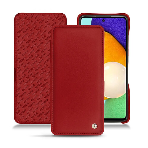 Housse cuir Samsung Galaxy A52 - Rabat horizontal - Rouge ( Nappa - Pantone #d50032 ) - NOREVE