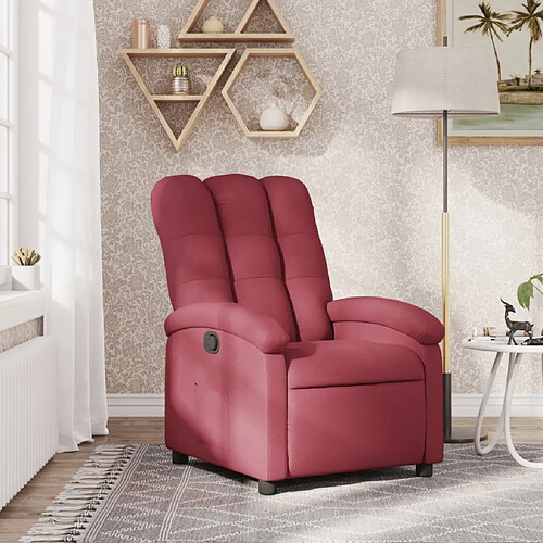 vidaXL Fauteuil inclinable Rouge bordeaux Tissu