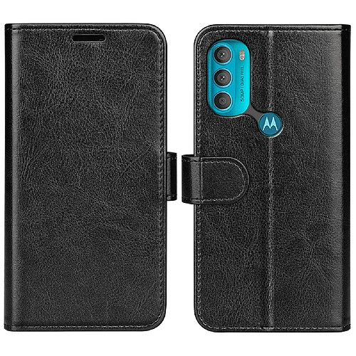 Coque en TPU + PU texture cheval fou avec support noir pour votre Motorola Moto G71 5G