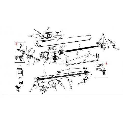 Attaches avant-arrières 63002565 pour motorisation FAAC S418