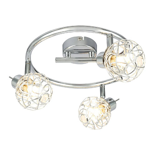 Globo Lighting Plafonnier spot rond LED design Bolt - Argent