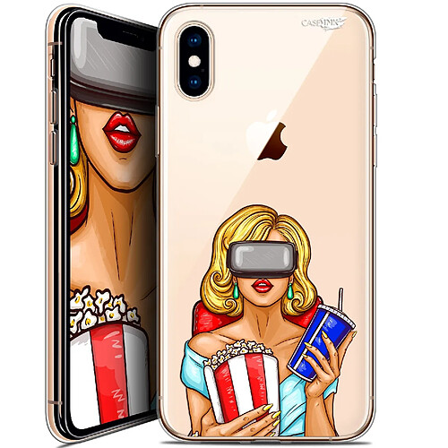 Caseink Coque arrière Apple iPhone Xs / X (5.8 ) Crystal Gel HD [ Nouvelle Collection - Souple - Antichoc - Imprimé en France] Au Cinema