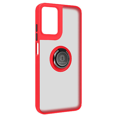 Avizar Coque pour Motorola Moto G24, G04 et G04s Bague Support Vidéo Rouge