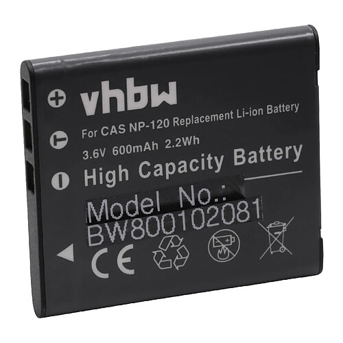 Vhbw Batterie Li-Ion 3.7V pour CASIO Exilim EX-ZS15, EX-Z680, EX-Z690, EX-Z790, EX-ZS20, EX-ZS12 EX ZS 15 Z 680 690 790 ZS 20 12 remplace NP-120