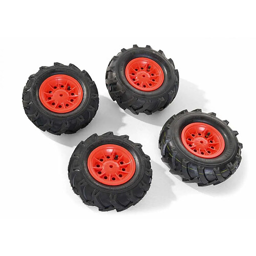 Rolly Toys Lot de roues Jantes rouge pour rollyFarmtrac Premium