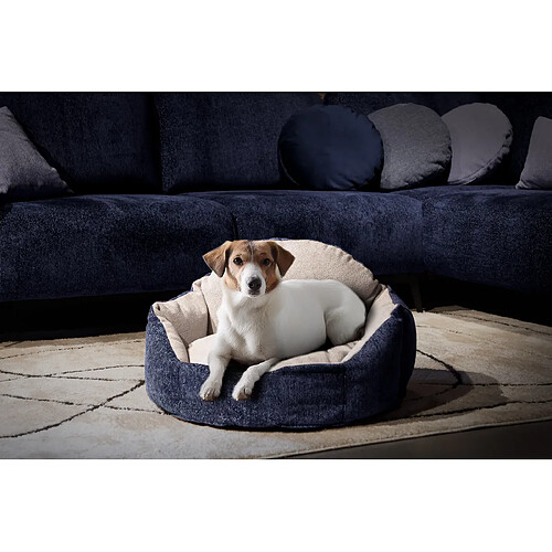 Courtois Laville Panier pour chien et chat 70 x 55 cm tissu bleu et gris clair- MICKEY