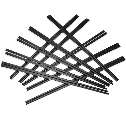 vhbw 10 paires de baguettes chopsticks en plastique - noir