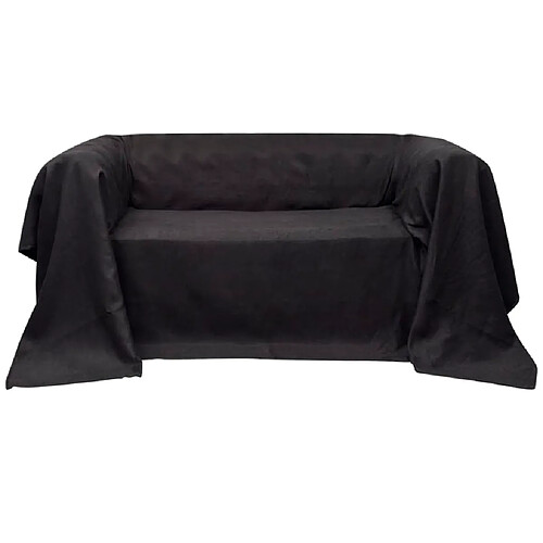 vidaXL Housse de canapé Micro-suède Anthracite 270x350 cm