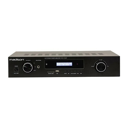 Amplificateur HI-FI - Madison MAD1400BT-BK - Stéréo 2x100W RMS - BLUETOOTH - Lecteurs USB-SD - NOIR