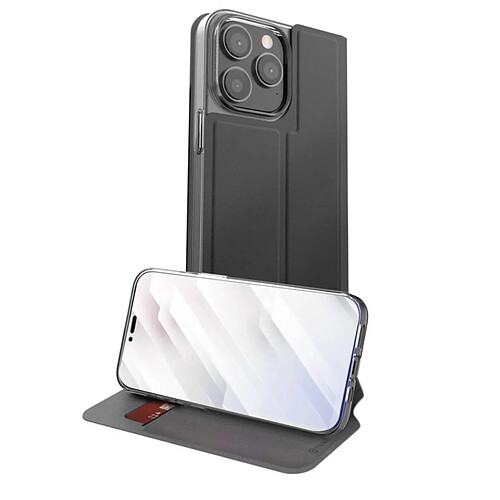 Muvit Étui de Protection pour iPhone 14 Pro Folio Stand Noir