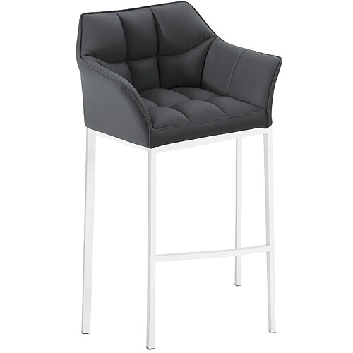 Non Tabouret de bar Damaso avec structure 4 pieds blanc