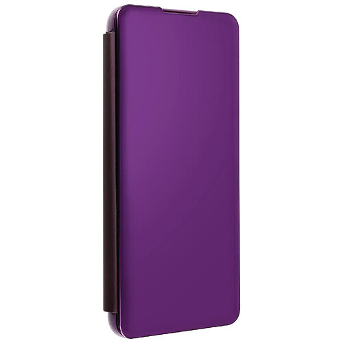 Avizar Housse Samsung Galaxy S21 Plus Clapet translucide Miroir Support Vidéo Violet