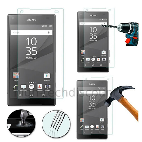 Htdmobiles Film de protection vitre verre trempe transparent pour Sony Xperia Z5 Compact