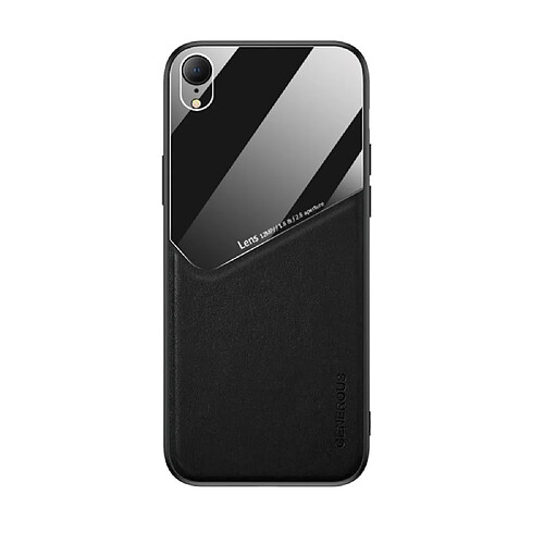 Coque en TPU hybride en verre enduit noir pour votre Apple iPhone XR