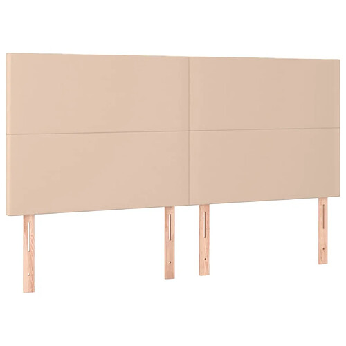 Maison Chic Lot de 4 Têtes de lit design pour chambre - Décoration de lit Cappuccino 100x5x78/88 cm Similicuir -MN53599