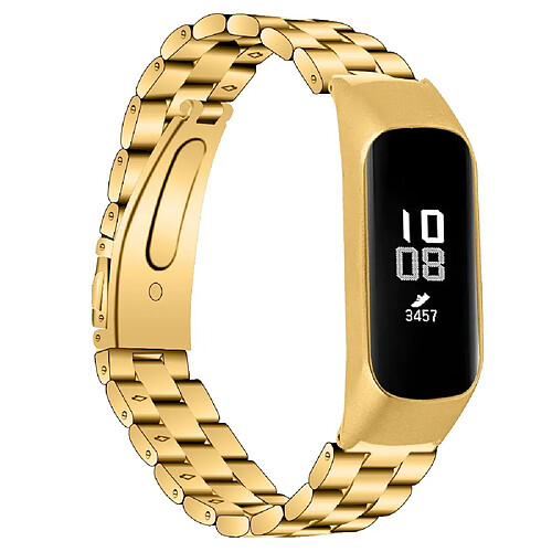 Bracelet en métal trois perles avec cadre or pour votre Samsung Galaxy Fit-e/SM-R375