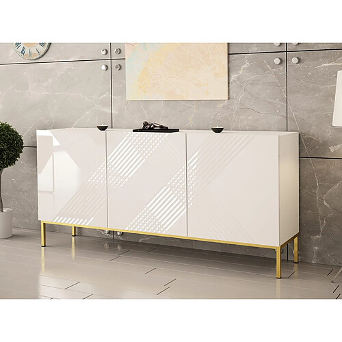 Bestmobilier Celeste - buffet bas - 160 cm - style contemporain