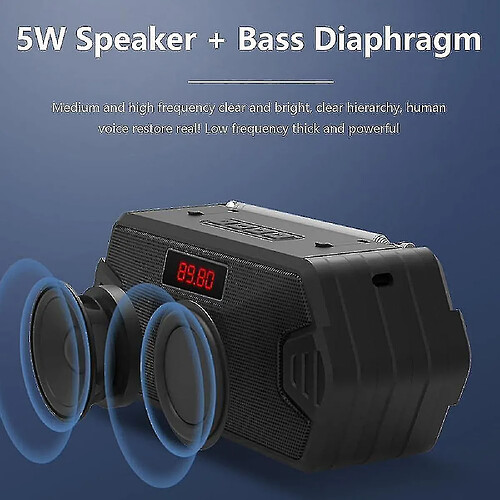 Universal En haut-parleur Bluetooth portable YYH PORTABLE COLONNE BASS STREELERS STÉRÉO avec FM Radio PC | (noir)