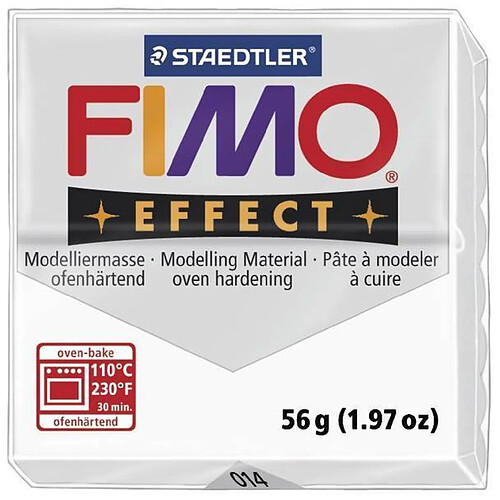 Pâte Fimo 57 g Effect Translucide Blanc 8020.014 - Fimo